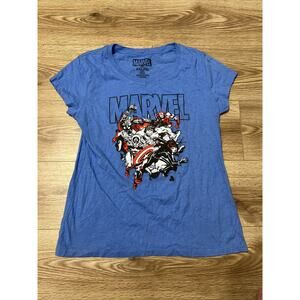 Marvel Avengers Unisex Blue Top Tee Size XXL (A01)